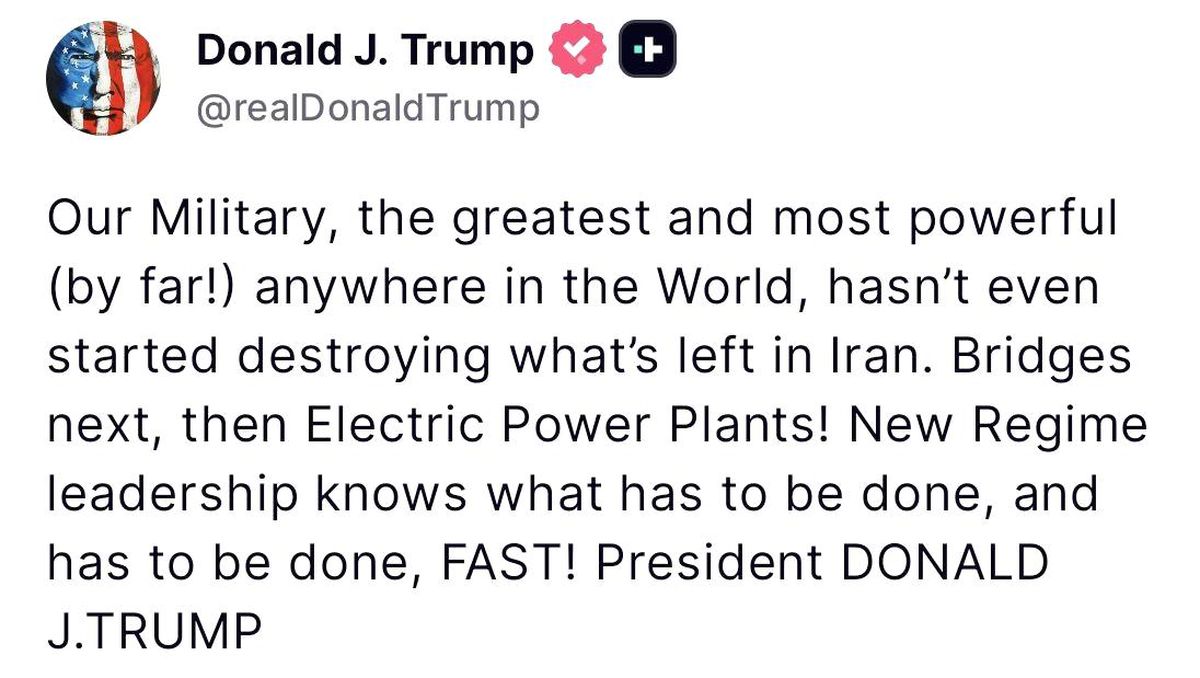 Trump'tan İran'a Sert Uyarı:  Ordumuz Henüz Operasyona Başlamadı, Köprüler ve Santraller Hedefte 