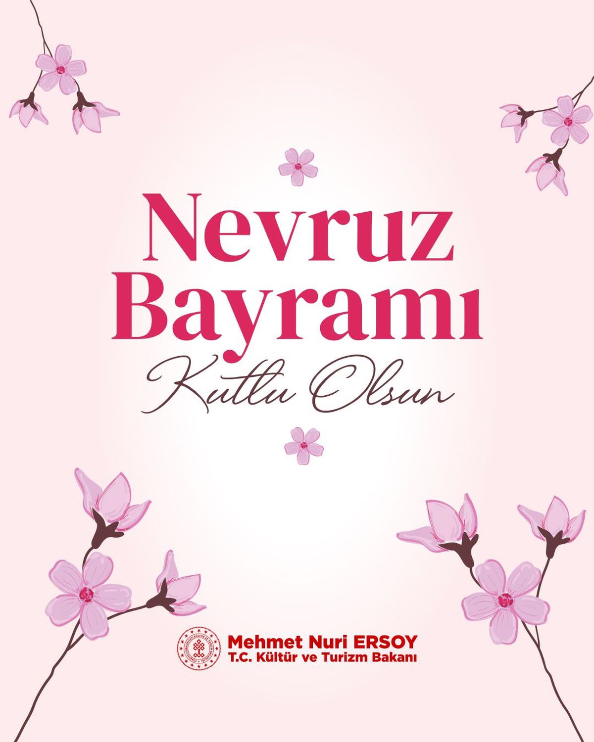 Kültür ve Turizm Bakanı Mehmet Nuri Ersoy’dan Nevruz Bayramı Kutlama Mesajı