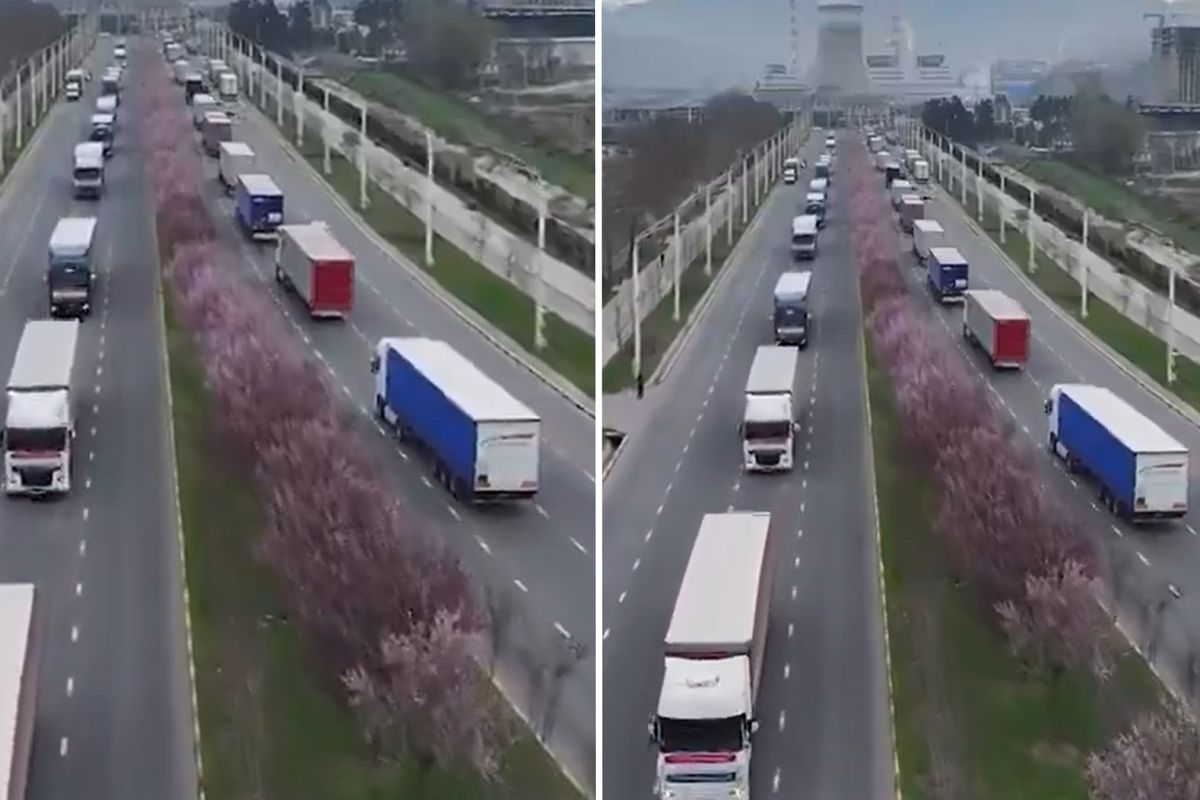 Tacikistan'dan İran'a Giden Tır Konvoyunda İHA Sevkiyatı İddiası Tartışma Yarattı