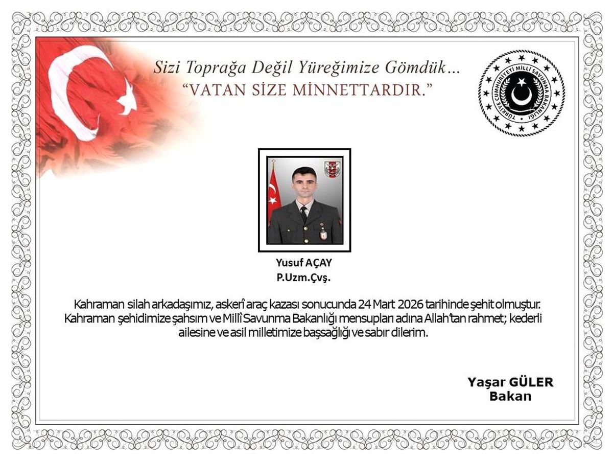 Ağrı Doğubeyazıt'ta Askeri Araç Kazası: Piyade Uzman Çavuş Yusuf Açay Şehit Oldu