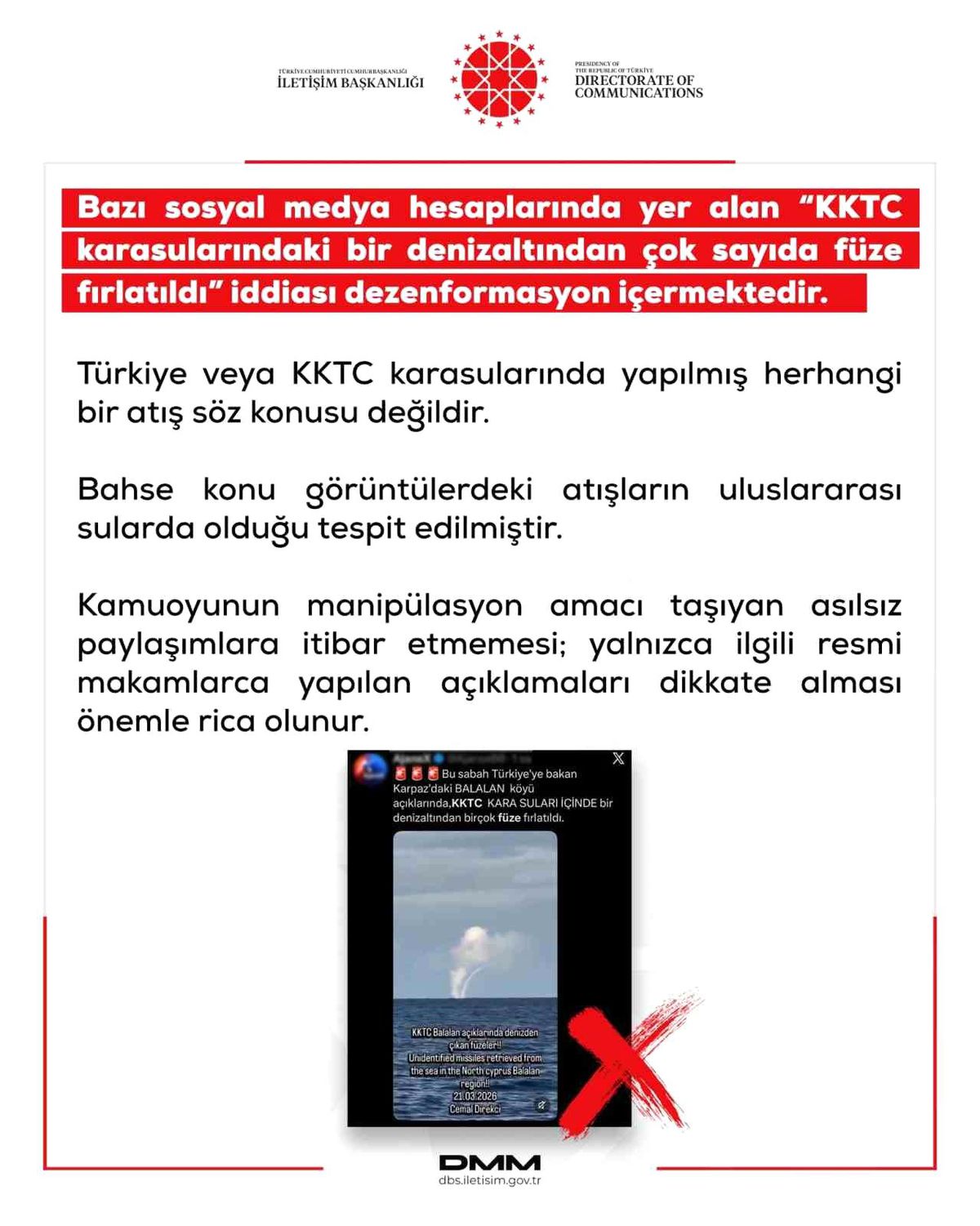 KKTC Karasularında Füze Atışı İddiası Yalanlandı: Dezenformasyon Uyarısı