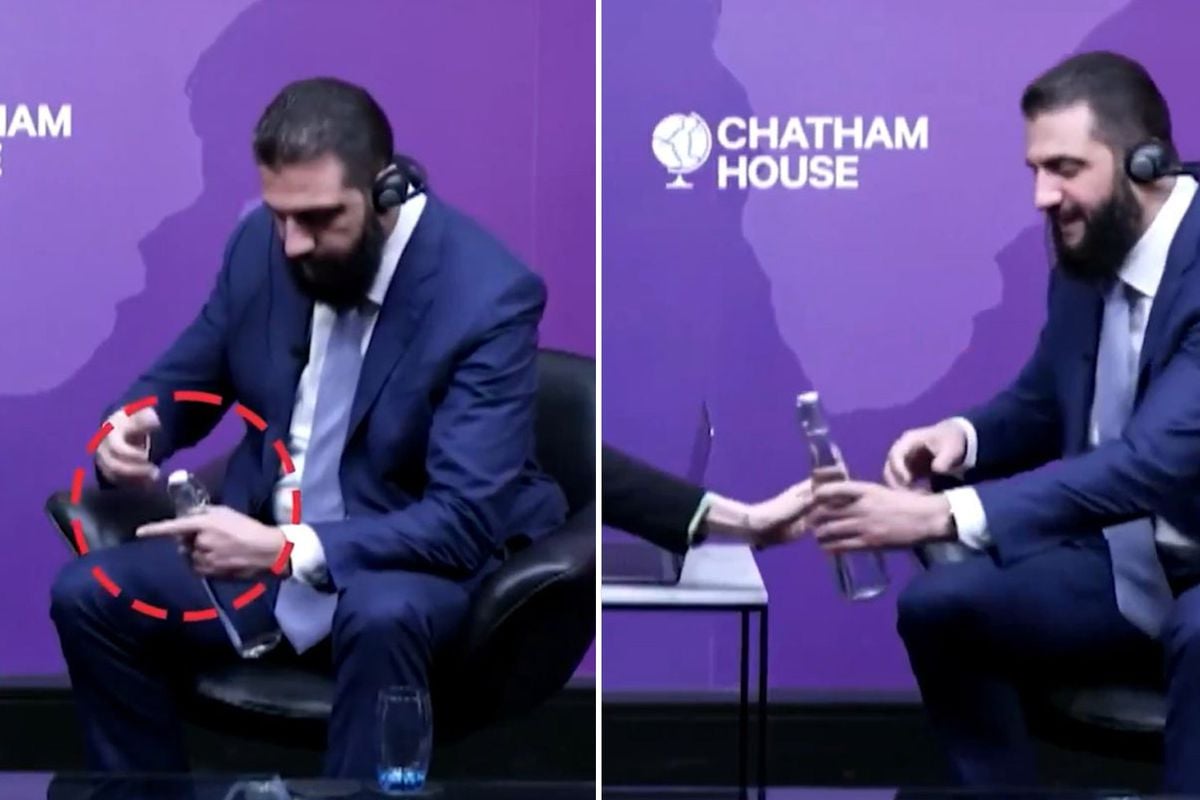 Suriye Devlet Başkanı Ahmed Şara'nın Almanya'da Su Şişesi Kapağı Zorluğu Gündem Oldu