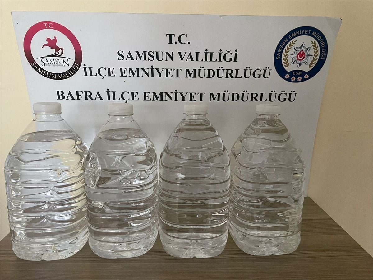 Bafra'da Kaçakçılık Operasyonunda 20 Litre Etil Alkol Ele Geçirildi