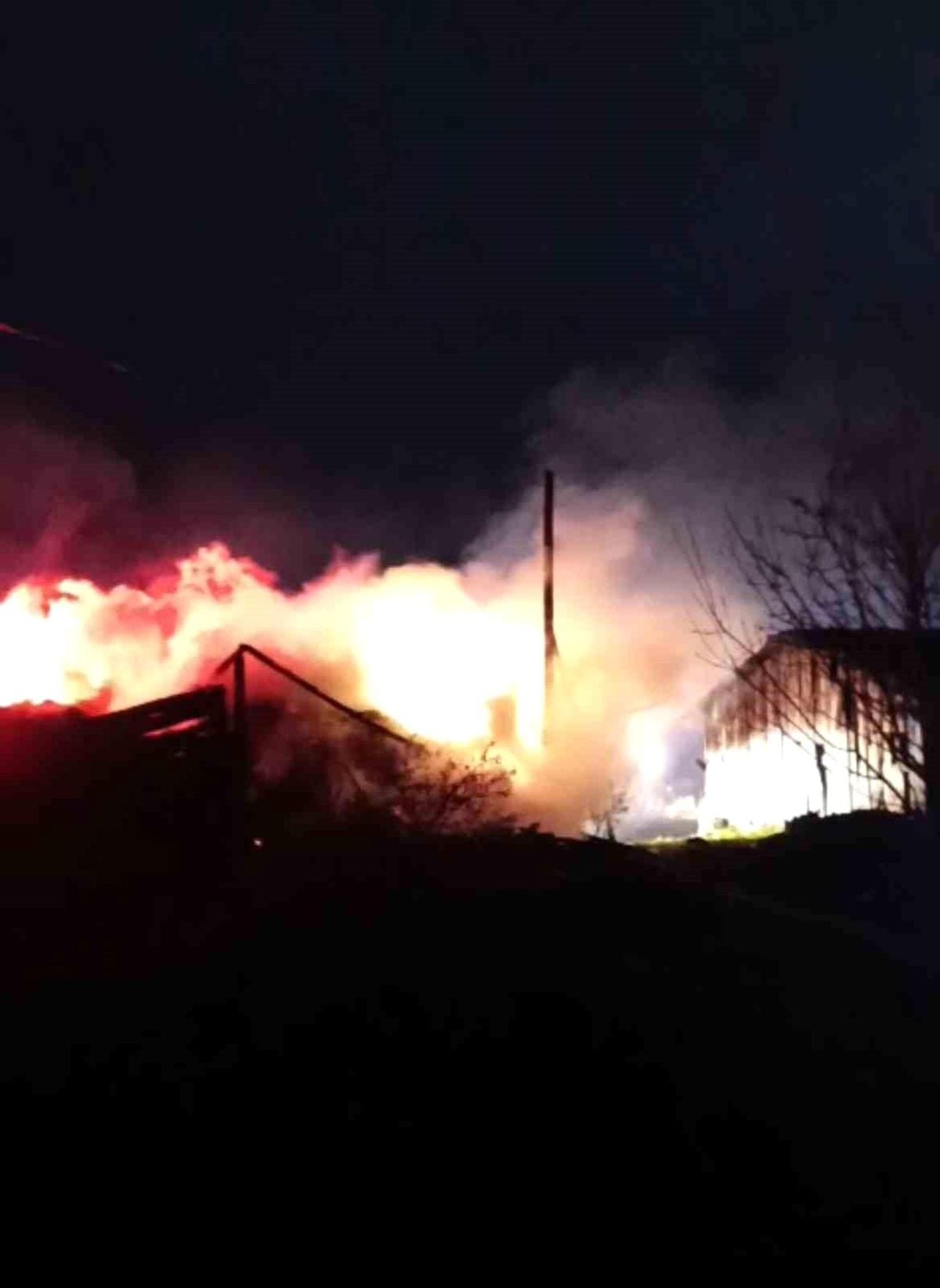 Karabük Eskipazar'da Samanlık ve Odunlukta Çıkan Yangın Korkuttu