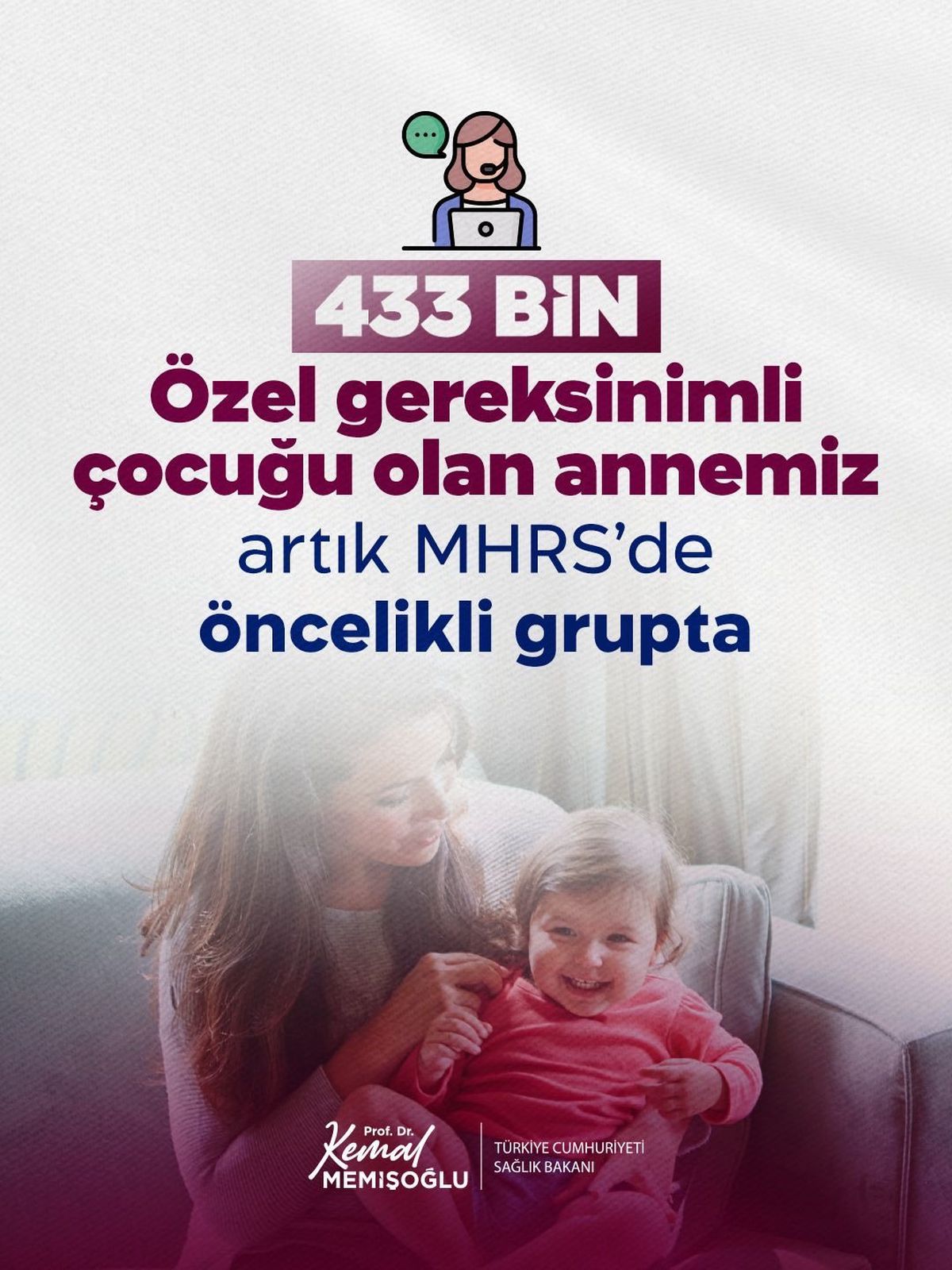 Türkiye'de 433 Bin Özel Gereksinimli Çocuk Annelerine MHRS'de Öncelik Sağlandı