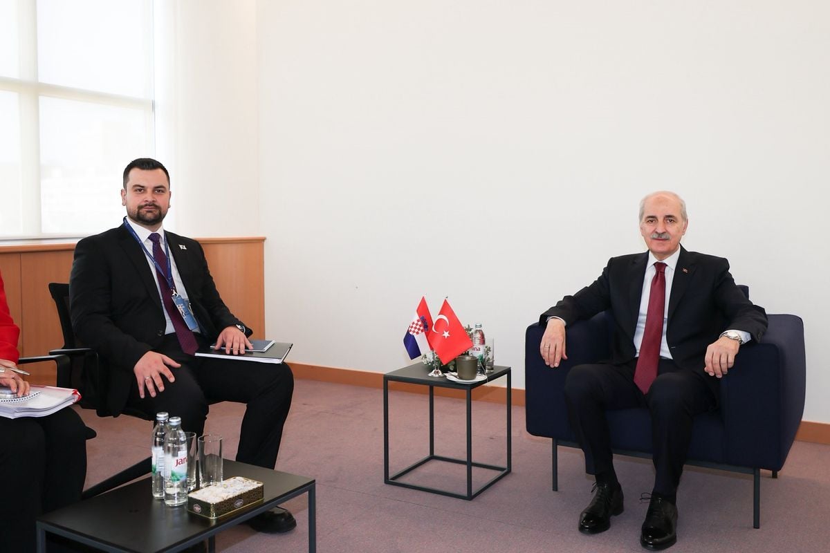 TBMM Başkanı Numan Kurtulmuş, Zagreb’de Hırvatistan-Türkiye Dostluk Grubu Başkanı ile Görüştü