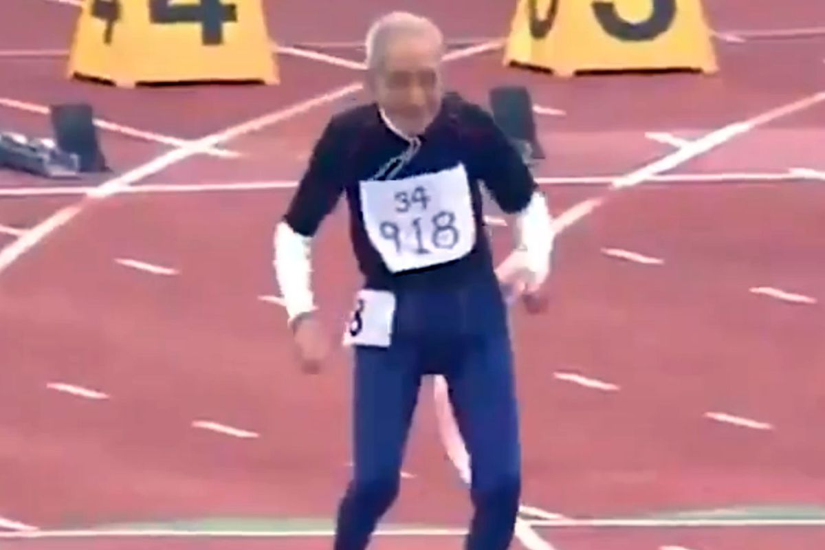 102 Yaşındaki Sporcu Yaşına Meydan Okuyor: Yarışta Gösterdiği Azimle Alkış Topladı